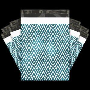 30 Poly Mailers/shipping Bags/ 30 Thank you Stickers  Geometric pattern